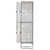 Wire Mesh Locker - Electro Plated - 2 Doors - 180 x 30 x 45cm