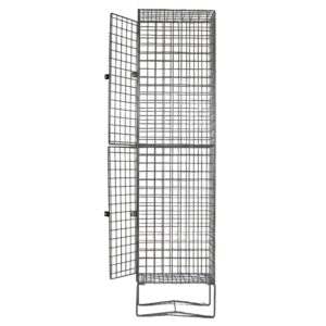 Wire Mesh Locker - Electro Plated - 2 Doors - 180 x 30 x 45cm