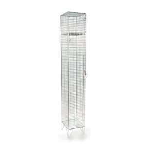 Wire Mesh Locker - Electro Plated - 1 Door - 180 x 30 x 45cm