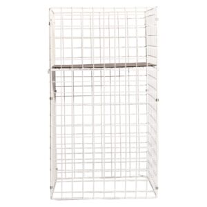 Steel Mesh Square Dump Bin - Collapsible - 50 x 50 x 90cm - White