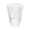Steel Mesh Cylindrical Dump Bin - Adjustable Shelf - 60 x 60 x 97cm - White