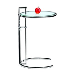 Round Coffee Table - Glass - Height Adjustable