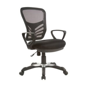 Operators Office Chair - Netting - Swivel - Gas Height - Black