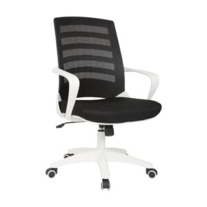 Medium Back Operators Chair - White Nite - Netting - Swivel and Tilt - Gas Height - White