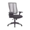 Medium Back Office Chair - Follow Me - Netting - Swivel and Tilt - Gas Height - Black