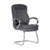 Visitors Arm Chair - Genuine Leather - Luvitt - Black