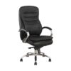 High Back Office Chair - Faux Leather - Luvitt - Frontal Pivot - Gas Height - Black
