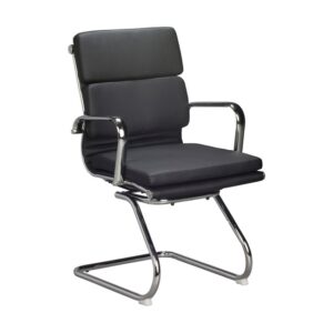 Visitors Arm Chair - Eames Cushion - PU Leather - Colour Options
