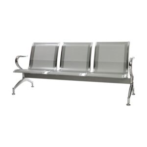 Airport Bench - Public Seating - Heavy Duty Standard Steel - Indoor Use - Flat Packed - Three Seater - 180 x 67 x 79 cm