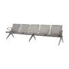 Airport Bench - Public Seating - Aluminium - Indoor and Outdoor Use - Flat Packed - Five Seater - 289 x 67 x 78 cm