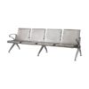Airport Bench - Public Seating - Aluminium - Indoor and Outdoor Use - Flat Packed - Four Seater - 232 x 67 x 78 cm