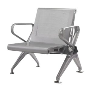 Airport Bench - Public Seating - New Chrome Deluxe - Indoor Use - Flat Packed - One Seater - 61 x 68 x 78 cm