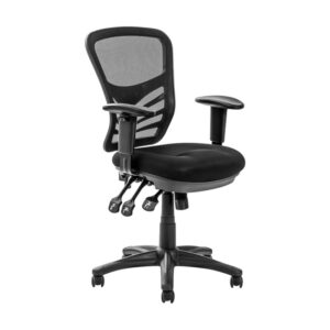 Operators Office Chair - Ergonet 3 - Netting - 3 Lever Mechanism - Gas Height - Black