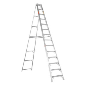 Aluminium Step Ladder - Single Sided - A-Frame - Heavy Duty Industrial - 14-Step - 4.20m