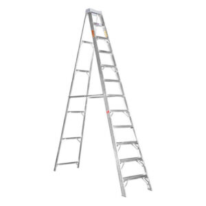 Aluminium Step Ladder - Single Sided - A-Frame - Heavy Duty Industrial - 12-Step - 3.60m