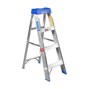 Aluminium Step Ladder - Single Sided - A-Frame - Heavy Duty Industrial - 4-Step - 1.20m
