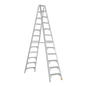 Aluminium Step Ladder - Double Sided - A-Frame - Heavy Duty Industrial - 12-Step - 3.60m