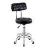 Chair Nurses Metal Black with wheels