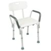 Shower Chair with Handles and Back Support – Aluminium