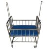 Baby Bed – Stainless Steel with Mattress IV Pole