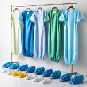 Disposable STERILE REINFORCED surgical gown - 1 unit (50gsm)