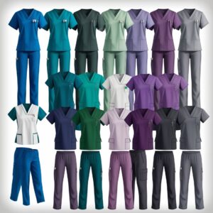 100 cotton scrubs women's