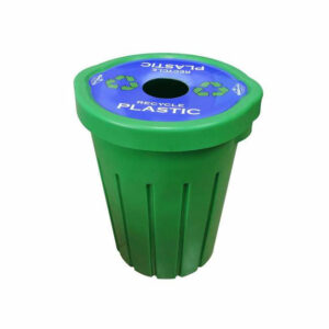 Refuse Recycle Bin with Flat Lid - One Hole - Plastic - 85L - LB081