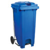 Wheelie Bin - Foot Operated Pedal Bin - 120L - Plastic - Blue - 0241
