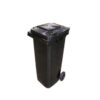 Wheelie Bin - 120L - 2 Wheel - Plastic - Black - 0084