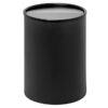 Steel Litter Bin - Wide - Full Swivel Lid and Bin Liner - Solid - 400 Ø x 600 (H) mm - Black - 763BL-027SD