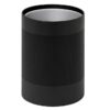 Steel Litter Bin - Wide - No Lid or Liner - Perforated - 400 Ø x 600 (H) mm - Black - 630BL