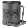 Waste Paper Bin - Wall Mounted - 250 Ø x 300 (H) mm - Black - 590BL