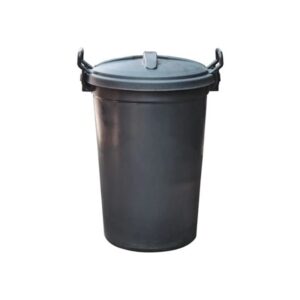 Plastic Rubbish Bin - 120L - Black - 029SD