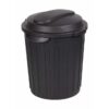 60L Dust Bin - Plastic - Black - Pack of 5