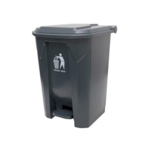 87L Plastic Pedal Bin - Grey