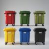 240 liter green wheelie bin