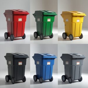 240 liter brown wheelie bin