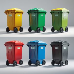 660 liter blue wheelie bin