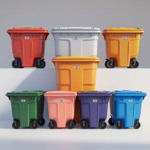 1100 liter black wheelie bin