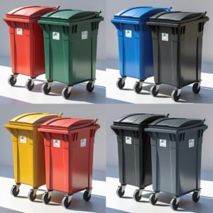 240 liter orange wheelie bin