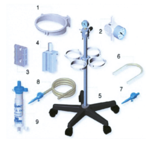 Surgical Suction Flovac Trolley 4 place
