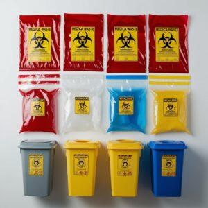 3 specific types of laboratory waste containers