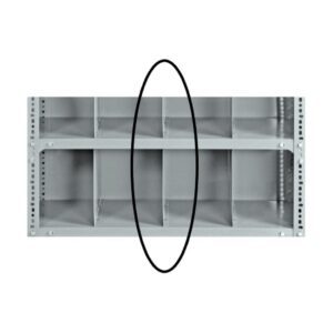 Bolted Shelving Steel Shelf Divider - Uni-Angle - Galvanised - 22.8 x 38.1 cm - BS-G-SD-228x381