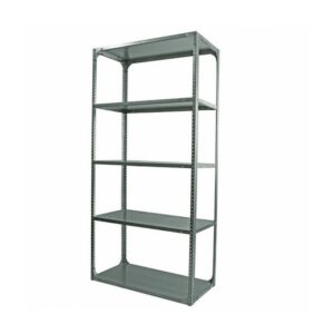Bolted Shelving Steel Bay 5 Shelves - Uni-Angle - Five Shelf Kit - Galvanised - 213.4 x 91.4 x 38.1 cm - BS-G-2.1-381-5