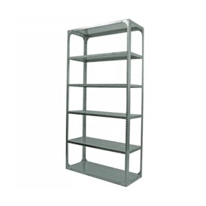 Bolted Shelving Steel Bay 6 Shelves - Uni-Angle - Six Shelf Kit - Galvanised - 182.9 x 91.4 x 38.1 cm - BS-G-1.8-381-6