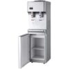 Water Cooler Dispenser - Hot and Cold - Freestanding with Storage Compartment - Silver