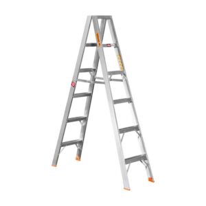 Aluminium Step Ladder - Double Sided - Heavy Duty Industrial - 6-Step - 1.80m