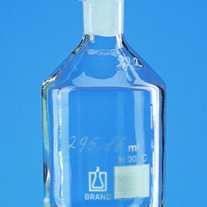 Oxygen flask, Winkler, soda-lime glass 100-150 ml, with glass stopper NS 14/23
