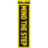 Warning Sign - Mind the Step - Yellow-Black - 185 x 50mm - SIGNAMTS(R)