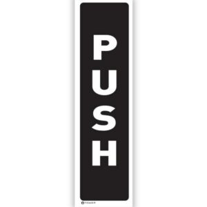 ABS Signage - Push Vertical - 180 x 50mm - SIGNPUS(D)